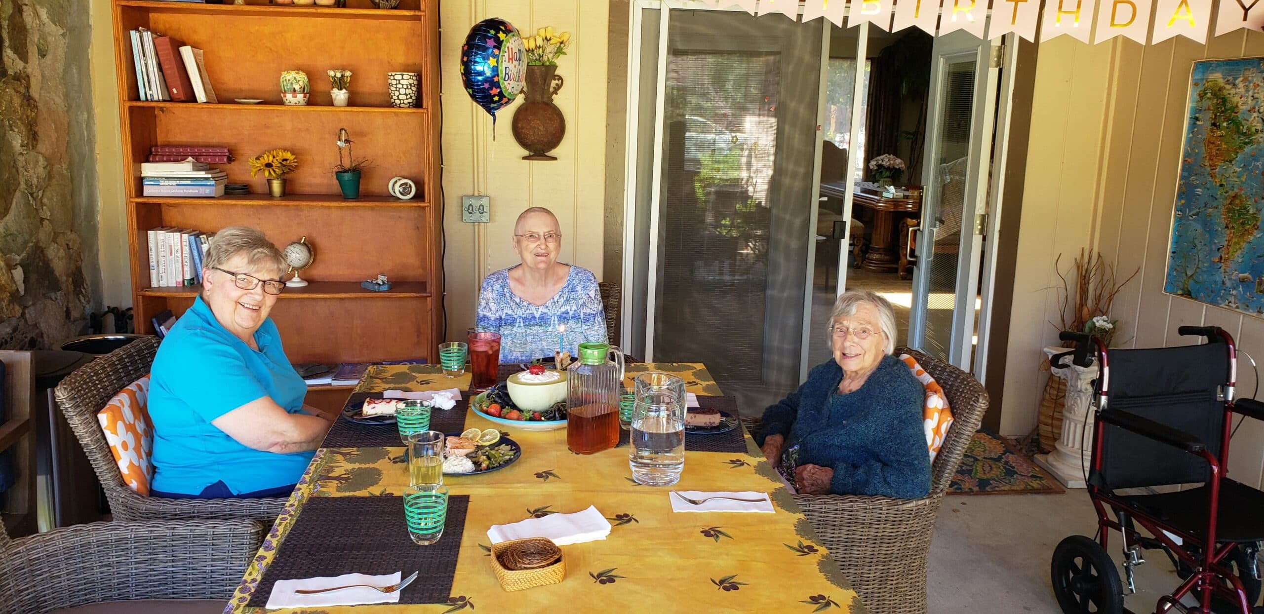 Residents celebrating a birthday together at The Oaks at Garfield